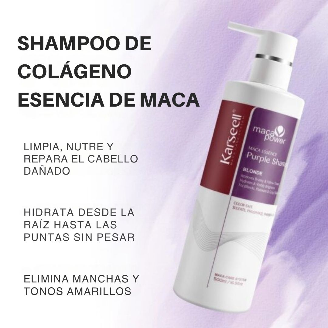 Máscara y shampoo de colágeno Matizadora - Para cabello rubio