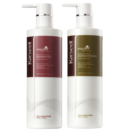 Pack de 2 unidades – 1 Champú 500 ml. + 1 Acondicionador 500 ml. Maca Care System